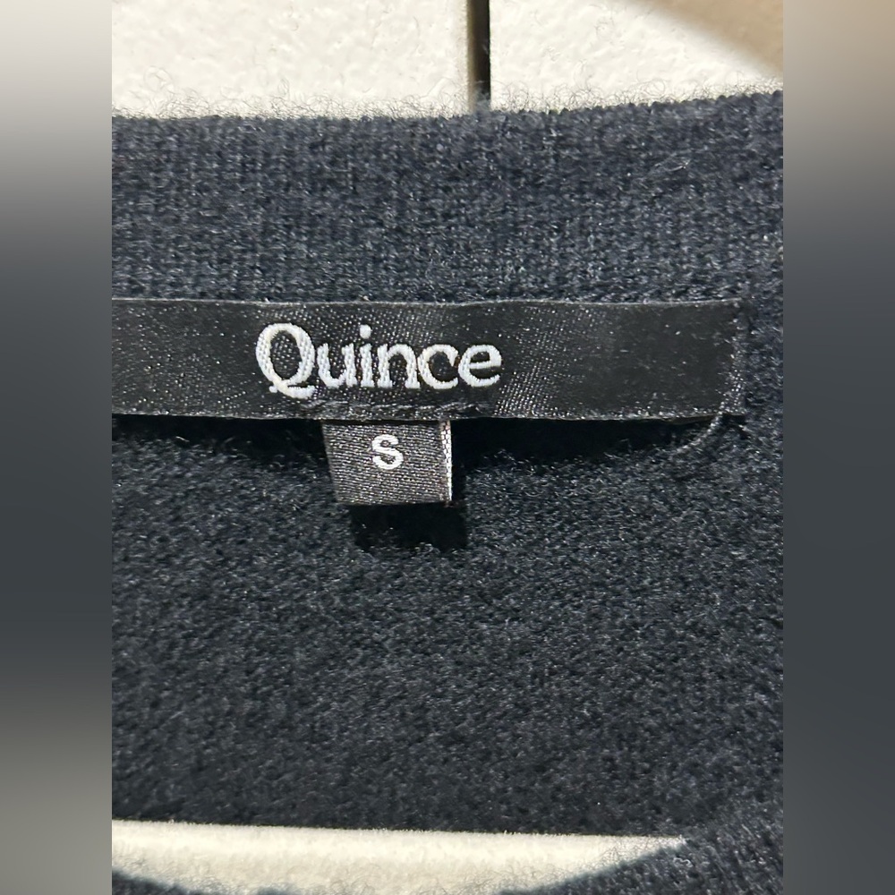 Quince Mongolian Cashmere Cardigan Black , size Small - Picture 9 of 11